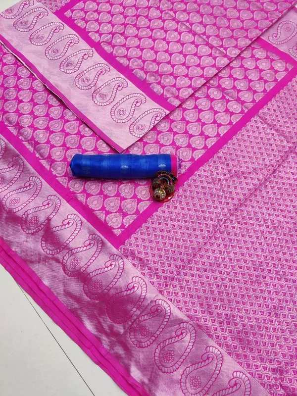 Pink_Embellished_Banarasi_Jacquard_Saree_(Pink)